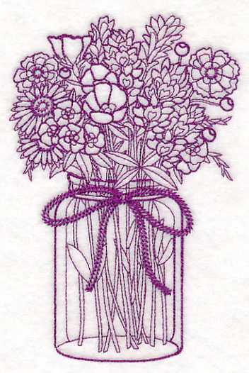 Texas Wildflowers Mason Jar (Vintage) - Image 4