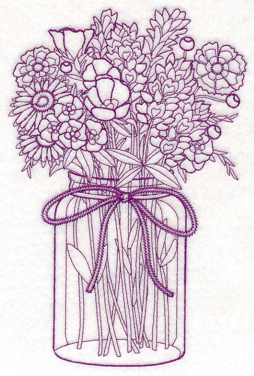 Texas Wildflowers Mason Jar (Vintage) - Image 5