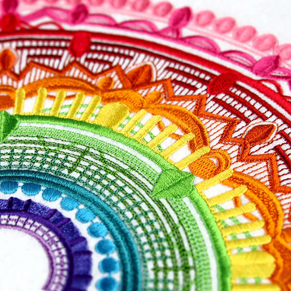 Texture and Rainbows Half Mandala - Image 10