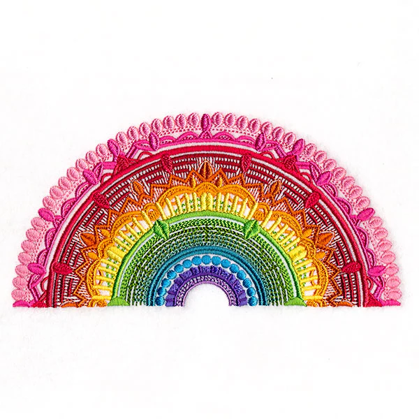 Texture and Rainbows Half Mandala - Image 7