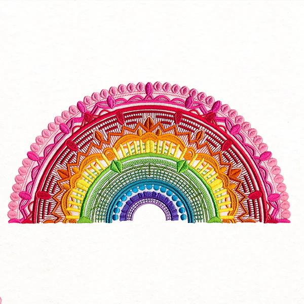 Texture and Rainbows Half Mandala - Image 9