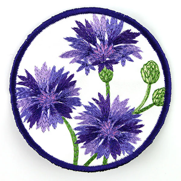 Textured Bachelor Button Coaster (In-the-Hoop) - Image 8