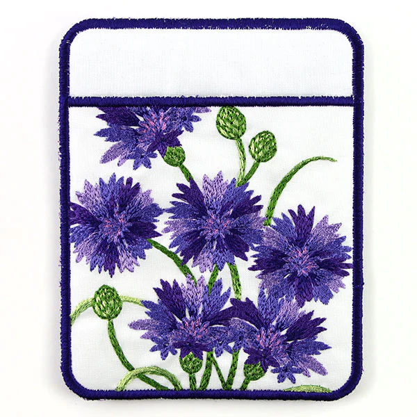 Textured Bachelor Button Potholder (In-the-Hoop) - Image 5