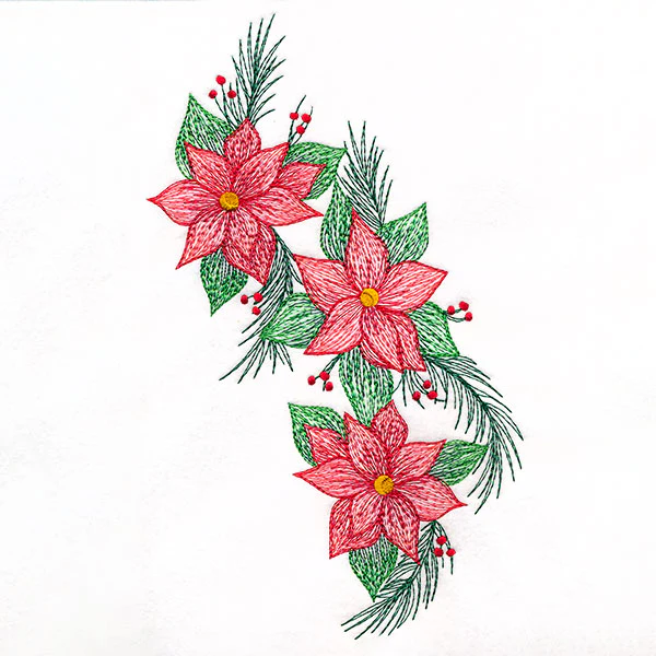 Textured Christmas Poinsettias Feature