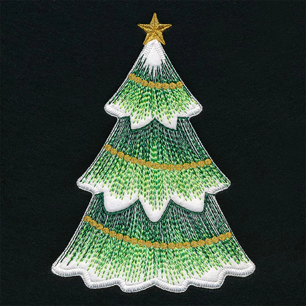 Textured & Festive Christmas Tree (Applique) - Image 3