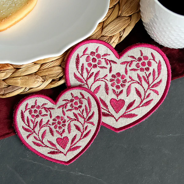 Textured Heart Coaster 2 (In-the-Hoop) - Image 5