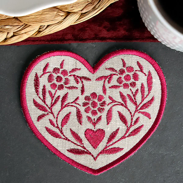 Textured Heart Coaster 2 (In-the-Hoop) - Image 6
