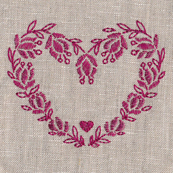 Textured Heart in Flowers - Image 10
