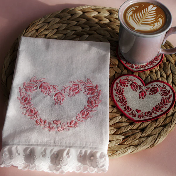 Textured Heart in Flowers - Image 15