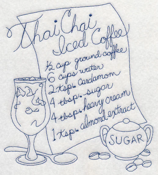 Thai Chai Iced Coffee (Bluework)