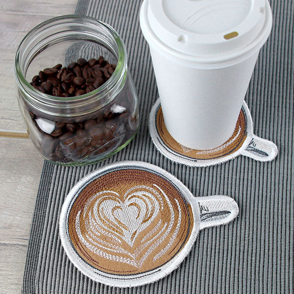The Art of Latte Love Coaster (In-the-Hoop) - Image 4