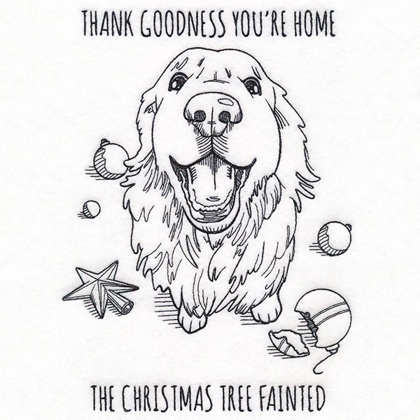 The Christmas Tree Fainted Golden Retriever - Image 4