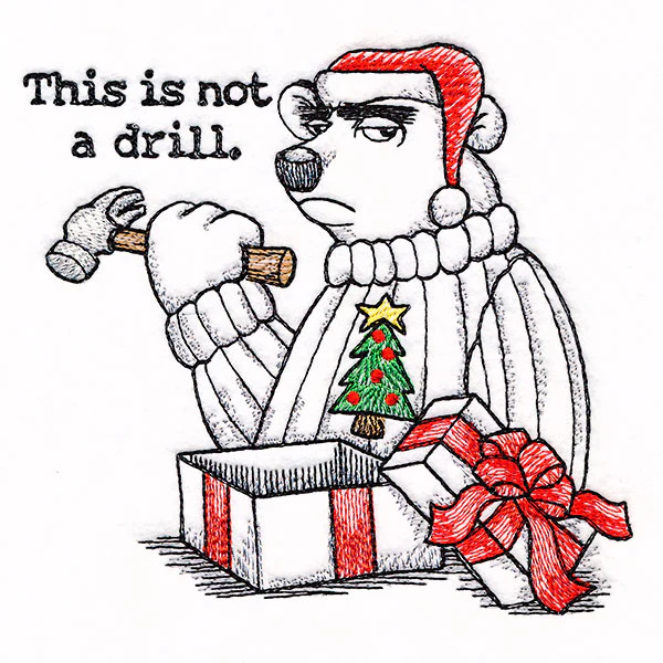 This is Not a Drill Christmas Polar Bear - Image 4