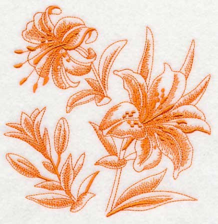Tiger Lily Botanical (Toile) - Image 3