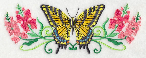 Tiger Swallowtail and Flowers - Image 3