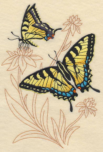 Tiger Swallowtail on Delicate Flower - Image 3