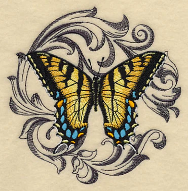Tiger Swallowtail with Baroque Background - Image 4