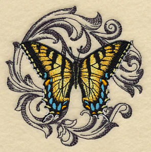 Tiger Swallowtail with Baroque Background - Image 5