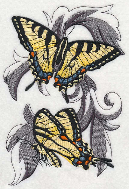 Tiger Swallowtails with Baroque Background - Image 2