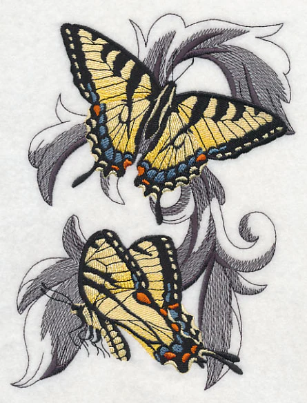 Tiger Swallowtails with Baroque Background - Image 3