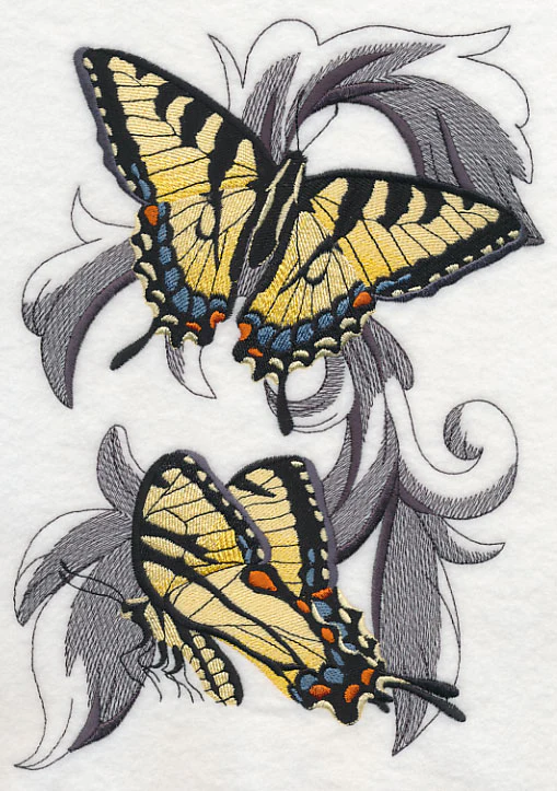 Tiger Swallowtails with Baroque Background - Image 5