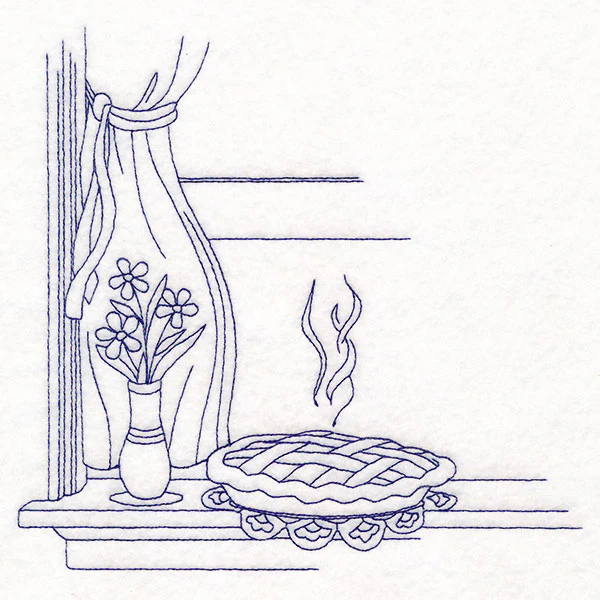 Timeless Kitchen Scenes - Pie Cooling on a Window Sill - Image 5