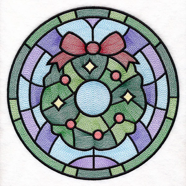 'Tis the Season Stained Glass Circle - Christmas Wreath - Image 9