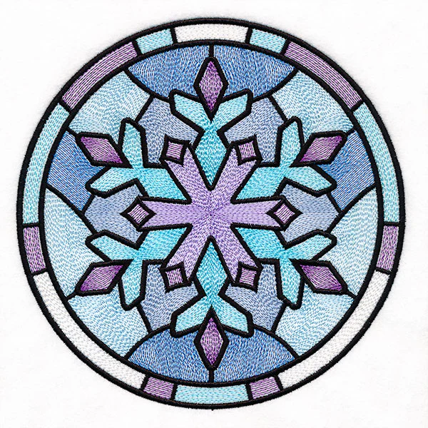 'Tis the Season Stained Glass Circle - Snowflake - Image 2