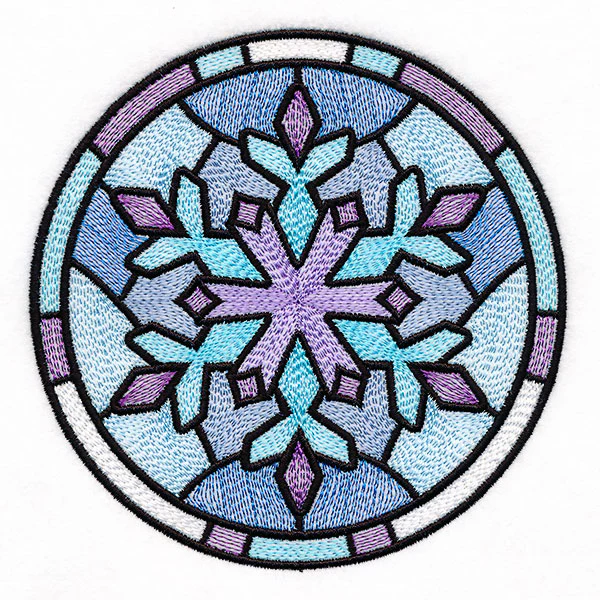 'Tis the Season Stained Glass Circle - Snowflake - Image 4