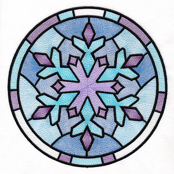 'Tis the Season Stained Glass Circle - Snowflake - Image 5