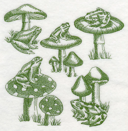Toad and Stool Medley (Toile) - Image 2