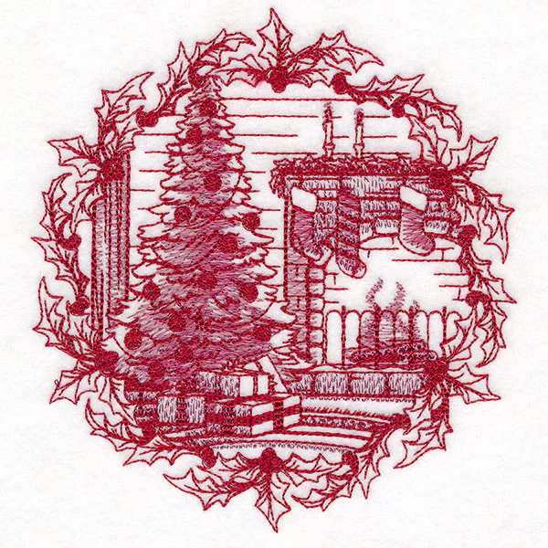 Toile a Goodnight Christmas Scene Etching - Image 3