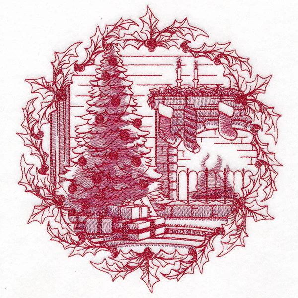 Toile a Goodnight Christmas Scene Etching - Image 4