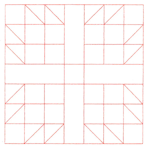 Traditional Quilting - Bear Paw (Double Run)