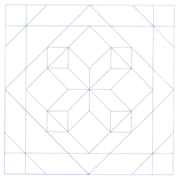 Traditional Quilting - Star and Chains (Double Run)