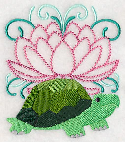 Tranquil Turtle and Lotus Blossom - Image 5