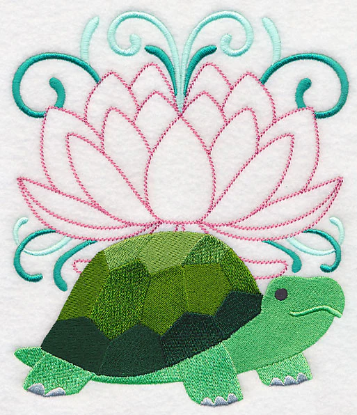 Tranquil Turtle and Lotus Blossom - Image 6