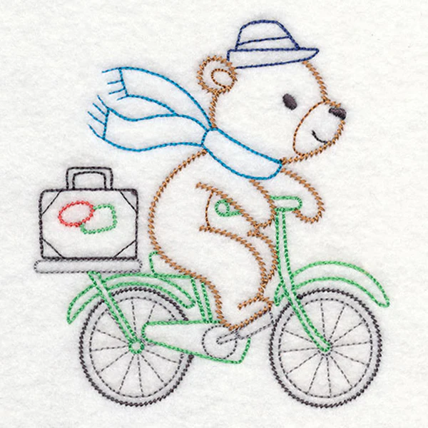 Traveling Teddy Bear - Bicycle (Vintage) - Image 3