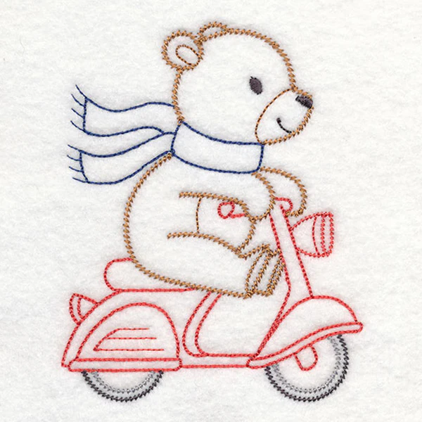 Traveling Teddy Bear - Scooter (Vintage) - Image 3