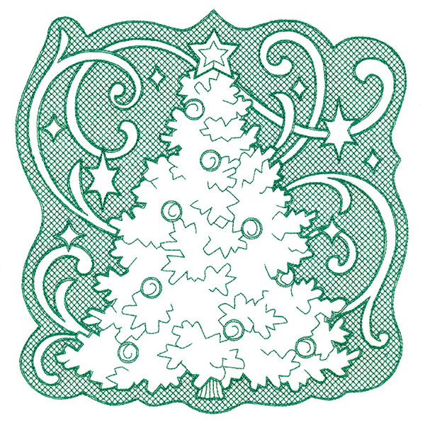 Tree of Christmas Square (Trapunto) - Image 5