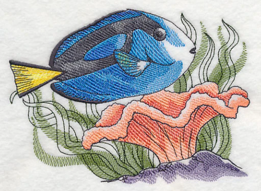 Tropical Blue Tang Sketch - Image 3