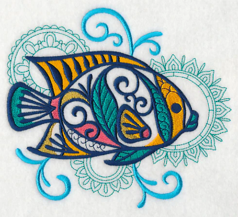 Tropical Fish with Mehndi Echo - Image 2
