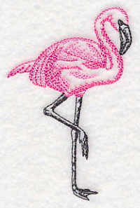 Tropical Flamingo Sketch - Image 5