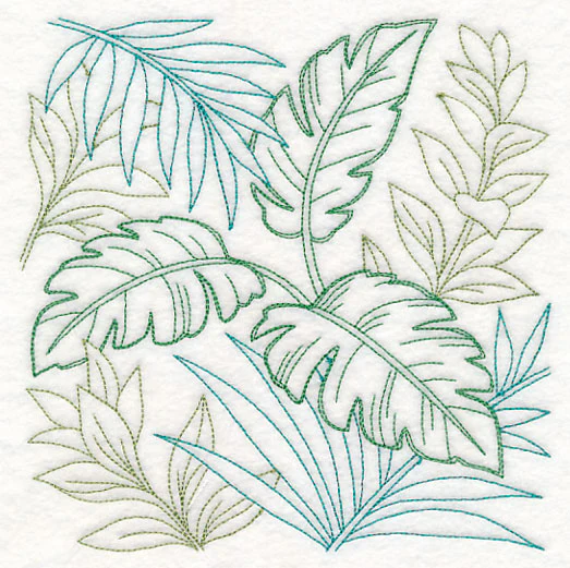Tropical Greenery Square (Vintage) - Image 2