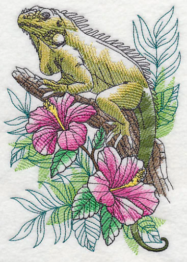 Tropical Iguana Sketch - Image 3