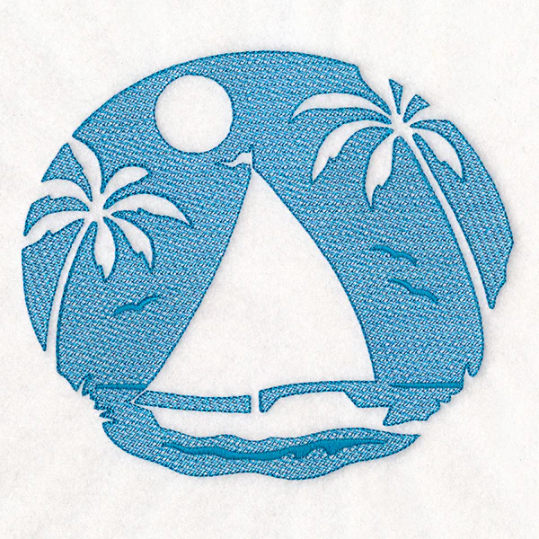 Tropical Sailboat (Embossed) - Image 3