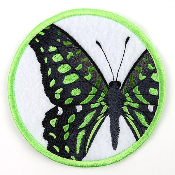 True Beauty Butterfly Coaster - Green Spotted Triangle (In-the-Hoop)