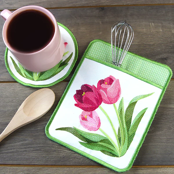 Truly Tulip Trivet (In-the-Hoop) - Image 4