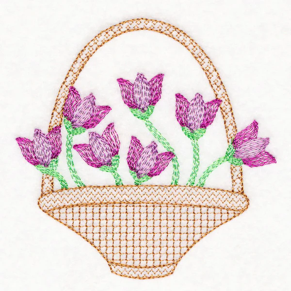 Truly Tulips Flower Basket - Image 5