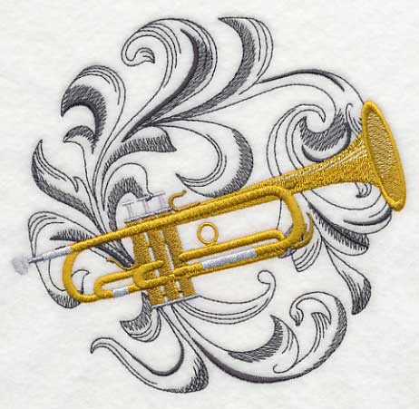 Trumpet with Baroque Background - Image 2